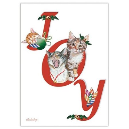 PIPSQUEAK PRODUCTIONS Pipsqueak Productions C592 Joy Cat Christmas Boxed Cards - Pack of 10 C592